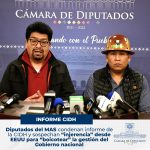 Diputados del MAS condenan informe de la CIDH y sospechan “injerencia” desde EEUU para “boicotear” al Gobierno