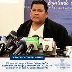 Diputado Huanca llama “cobarde” a exalcalde de Tarija y senador de CC por no declarar en el caso Ciudad Inteligente