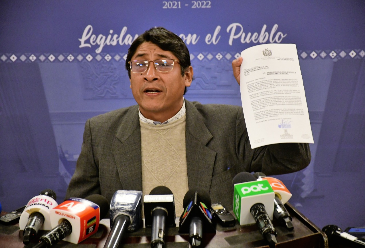 Diputado Mendoza solicitará al presidente Arce dictar estado de ...