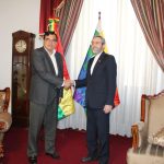 Mercado sostiene reunión bilateral con el embajador de Irán en Bolivia Morteza Tafreshi