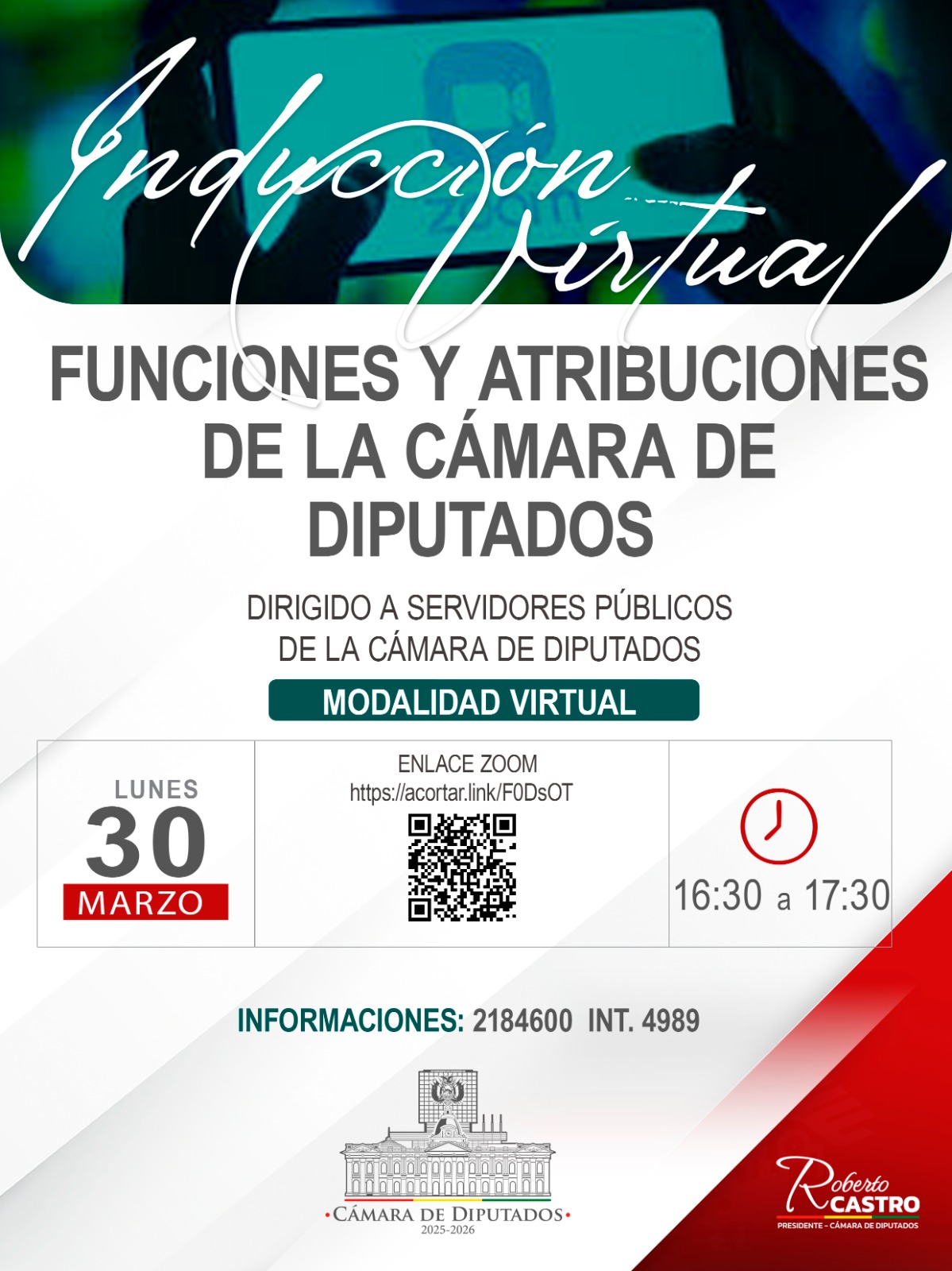Inducción Funciones y Atribuciones de la cámara de diputados 30/03/26