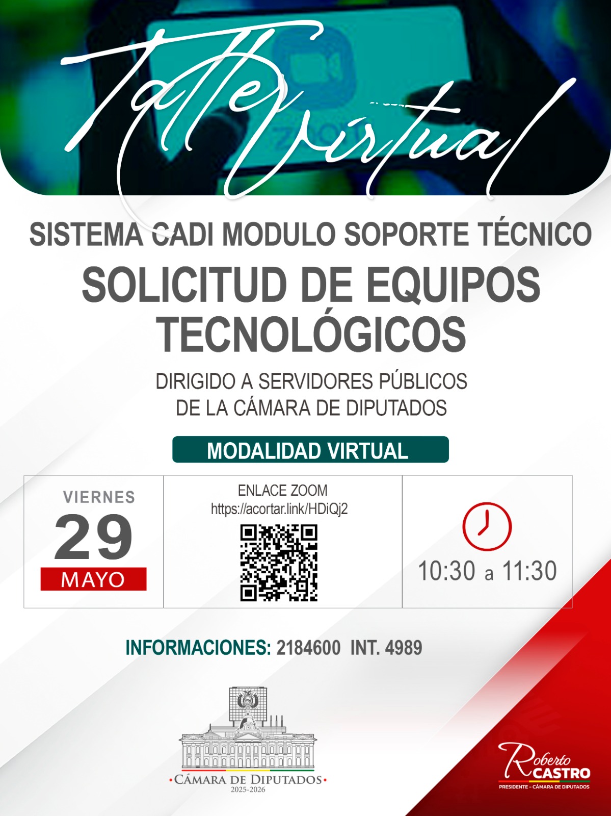 Talle de capacitacion Soporte Tecnico solicitud de equipos tecnológicos